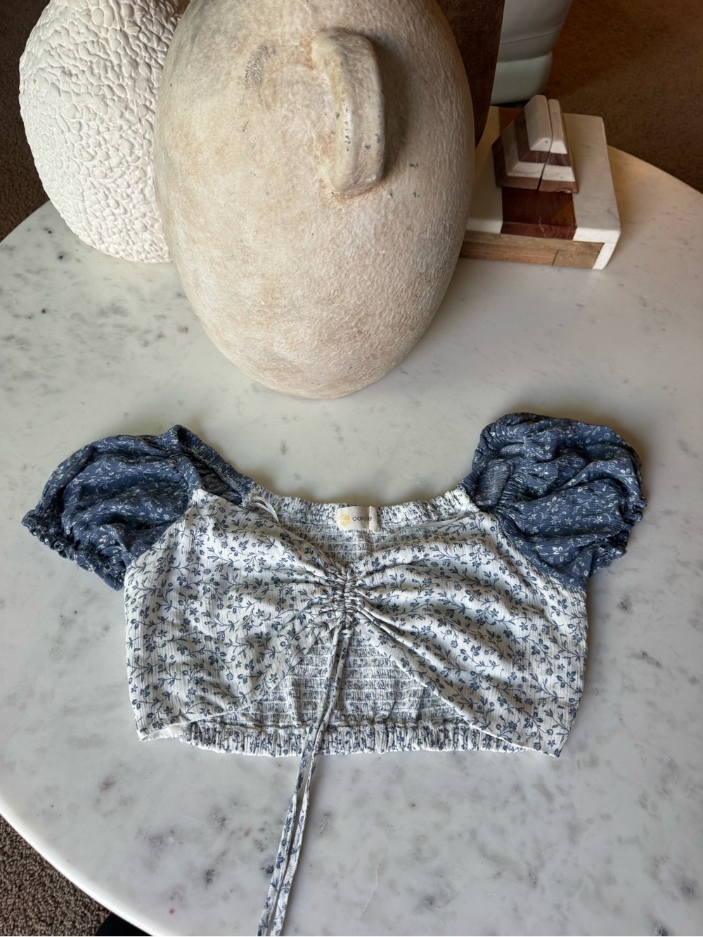 Ocean Drive Floral Crop Top